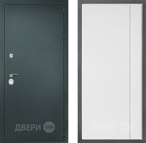 Входная металлическая Дверь Дверной континент Рубикон Серебро Дизайн ФЛ-757 Белое Стекло Софт милк в Раменском