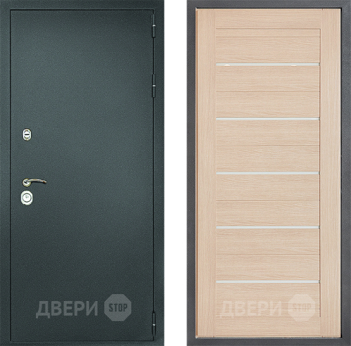 Входная металлическая Дверь Дверной континент Рубикон Серебро Дизайн ФЛ-46 Капучино в Раменском