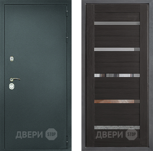 Дверь Дверной континент Рубикон Серебро Дизайн ФЛ-47 Венге в Раменском
