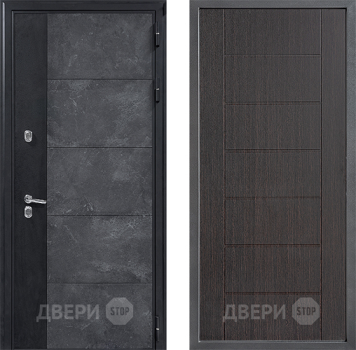 Входная металлическая Дверь Дверной континент ДК-15 Бетон ТЕРМО ФЛ-Лайн Венге в Раменском