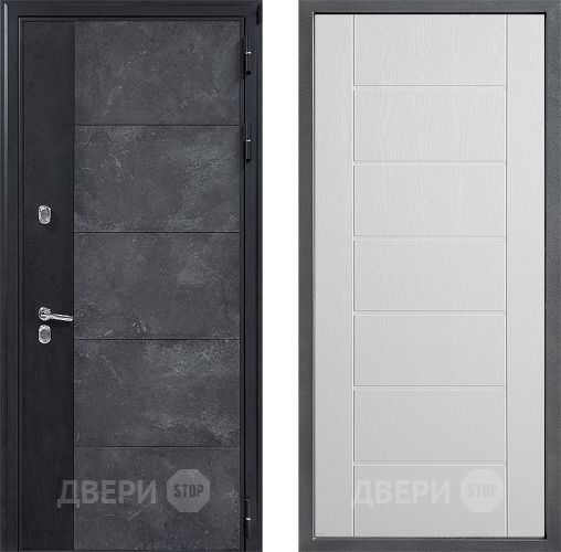 Дверь Дверной континент ДК-15 Бетон ТЕРМО ФЛ-Лайн Белое дерево в Раменском