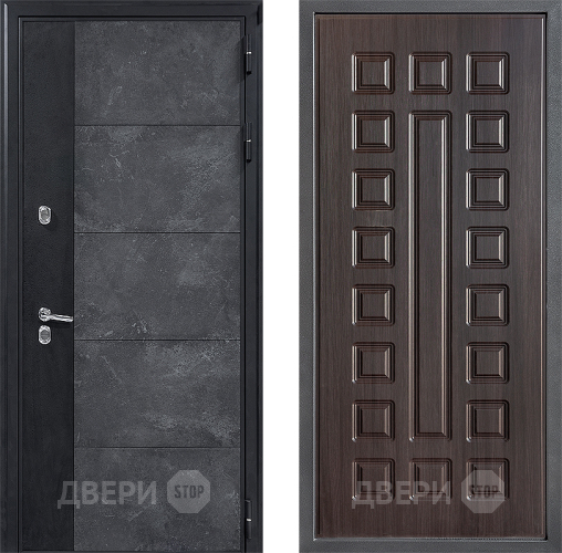 Входная металлическая Дверь Дверной континент ДК-15 Бетон ТЕРМО ФЛ-183 Венге в Раменском