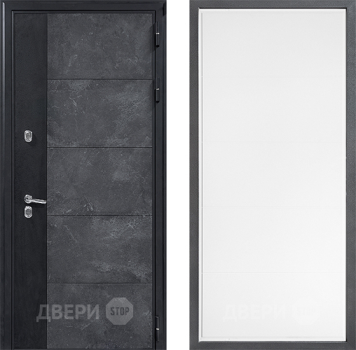 Входная металлическая Дверь Дверной континент ДК-15 Бетон ТЕРМО ФЛ-649 Белый софт в Раменском