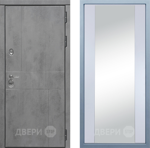 Входная металлическая Дверь Дива МД-48 Д-15 Зеркало Белый в Раменском
