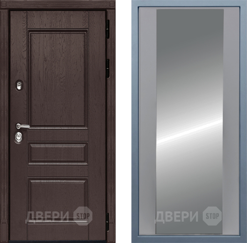 Входная металлическая Дверь Дива МД-90 Д-15 Зеркало Силк Маус в Раменском