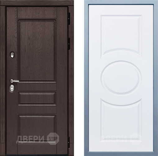 Входная металлическая Дверь Дива МД-90 Д-8 Белый в Раменском