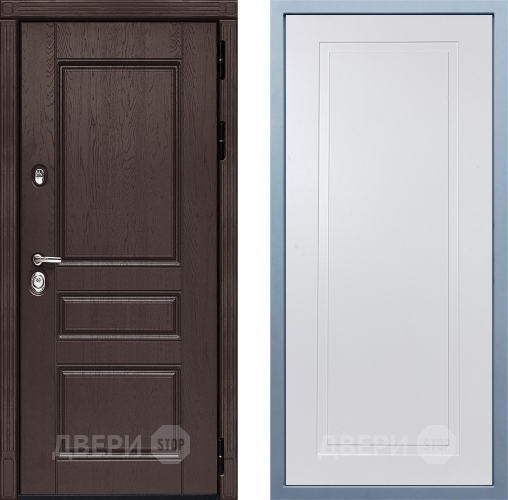 Входная металлическая Дверь Дива МД-90 Н-10 Белый в Раменском