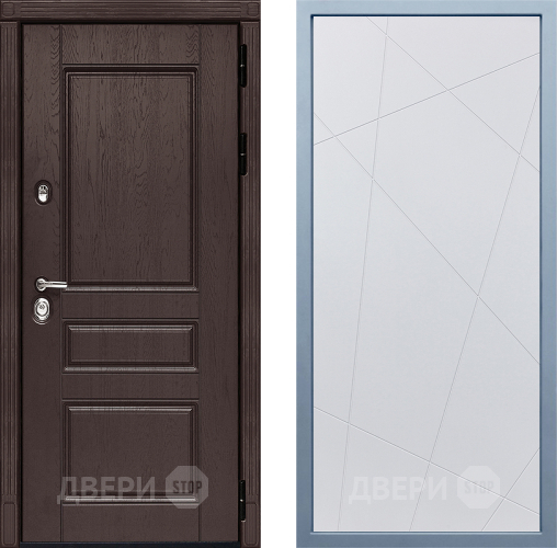 Входная металлическая Дверь Дива МД-90 Д-11 Белый в Раменском
