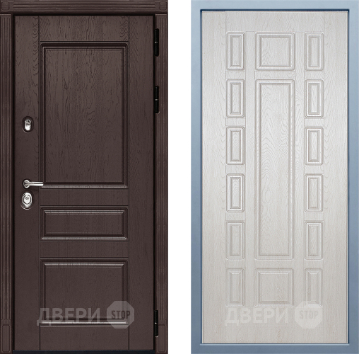Входная металлическая Дверь Дива МД-90 М-2 Дуб филадельфия крем в Раменском