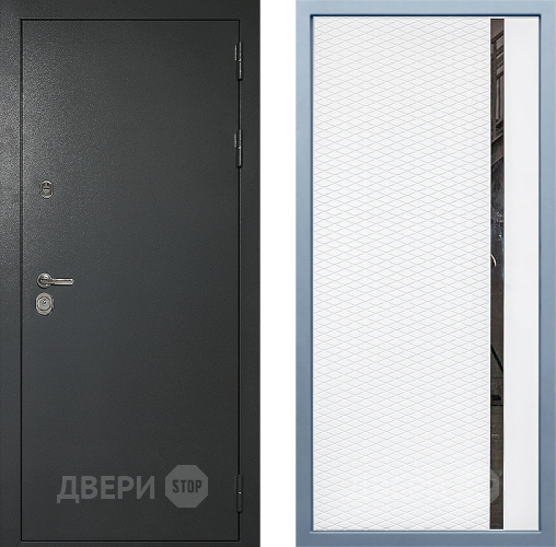 Входная металлическая Дверь Дива МД-40 Титан МХ-47 Белый матовый в Раменском