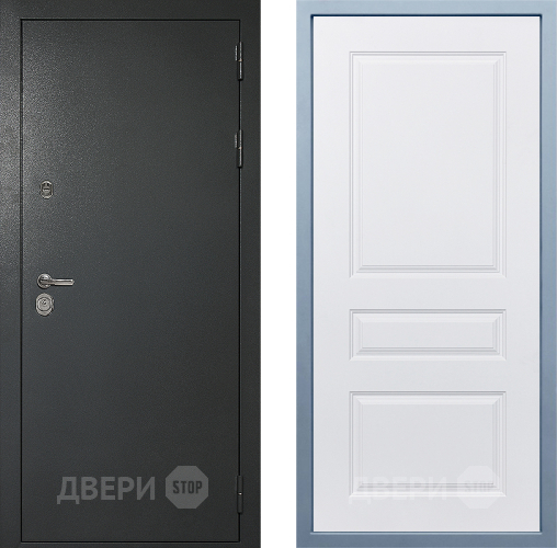 Входная металлическая Дверь Дива МД-40 Титан Д-13 Белый в Раменском