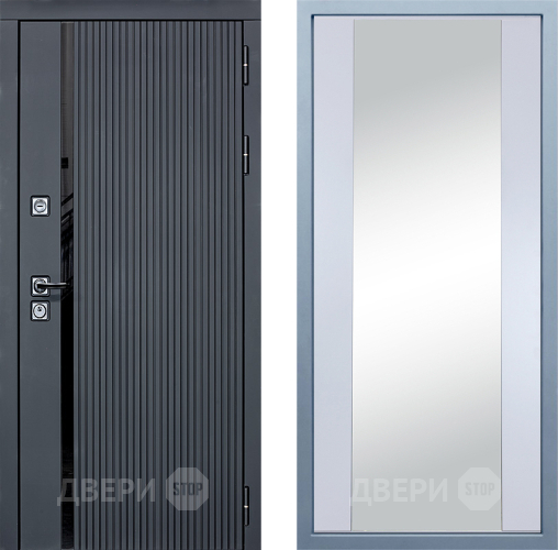 Входная металлическая Дверь Дива МХ-46 STR Д-15 Зеркало Белый в Раменском