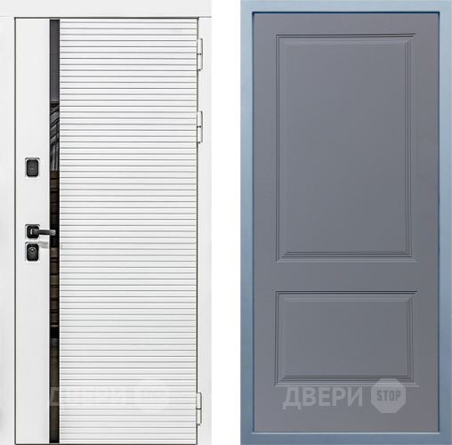 Входная металлическая Дверь Дива МХ-45 Белая STR Д-7 Силк Маус в Раменском