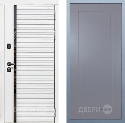 Входная металлическая Дверь Дива МХ-45 Белая STR Н-10 Силк Маус в Раменском