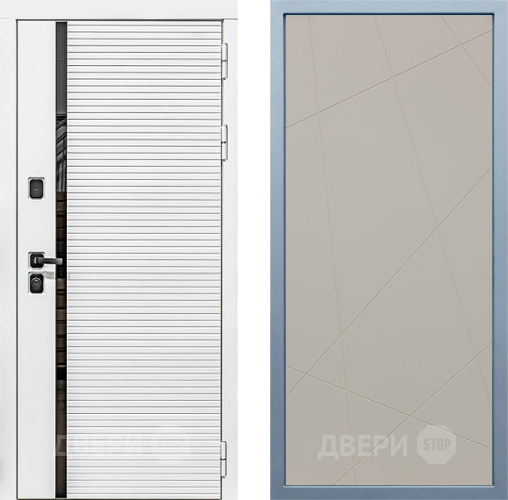 Входная металлическая Дверь Дива МХ-45 Белая STR Д-11 Шампань в Раменском