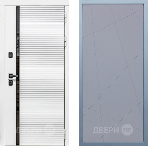 Входная металлическая Дверь Дива МХ-45 Белая STR Д-11 Силк Маус в Раменском