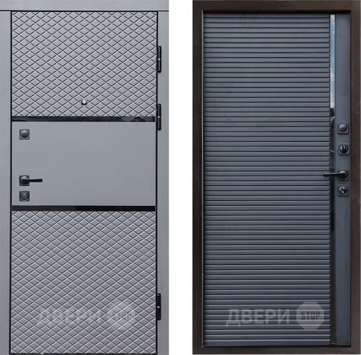 Входная металлическая Дверь Престиж Ромб Porte Черный кварц в Раменском