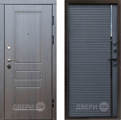 Входная металлическая Дверь Престиж Классика Венге Porte Черный кварц в Раменском