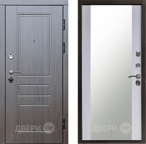 Дверь Престиж Классика Венге Зеркало Белый софт в Раменском