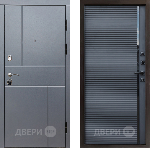 Входная металлическая Дверь Престиж Горизонт Грэй Porte Черный кварц в Раменском