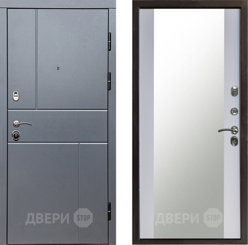 Дверь Престиж Горизонт Грэй Зеркало Белый софт в Раменском
