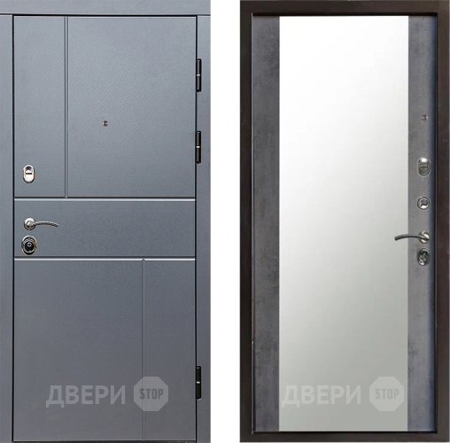 Дверь Престиж Горизонт Грэй Зеркало Бетон темный в Раменском