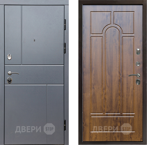 Входная металлическая Дверь Престиж Горизонт Грэй Арка Дуб в Раменском