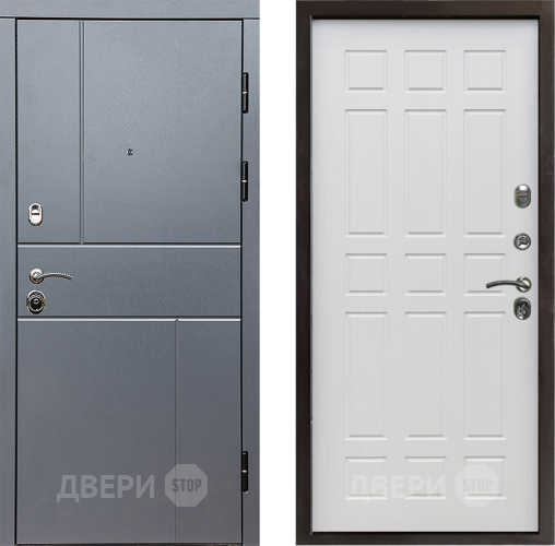 Входная металлическая Дверь Престиж Горизонт Грэй Спарта Лиственница белая в Раменском