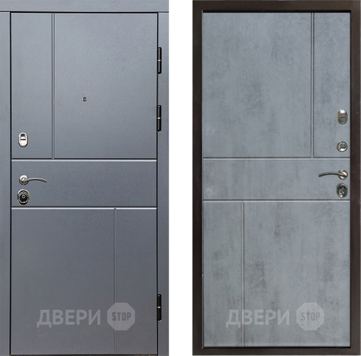 Входная металлическая Дверь Престиж Горизонт Грэй Горизонт Бетон темный в Раменском
