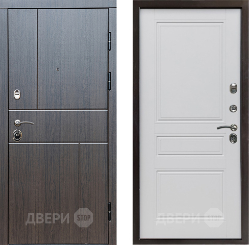 Входная металлическая Дверь Престиж Горизонт Венге Классика Белый матовый в Раменском