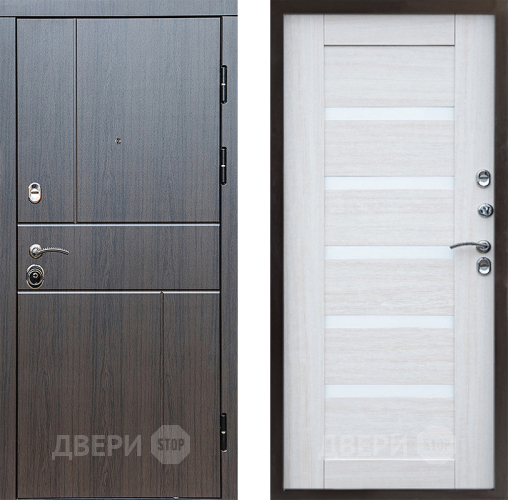 Входная металлическая Дверь Престиж Горизонт Венге Царга Лиственница белая в Раменском