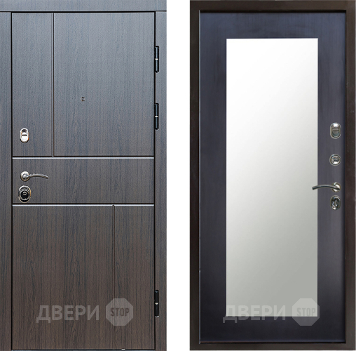 Входная металлическая Дверь Престиж Горизонт Венге Зеркло Пастораль Венге в Раменском