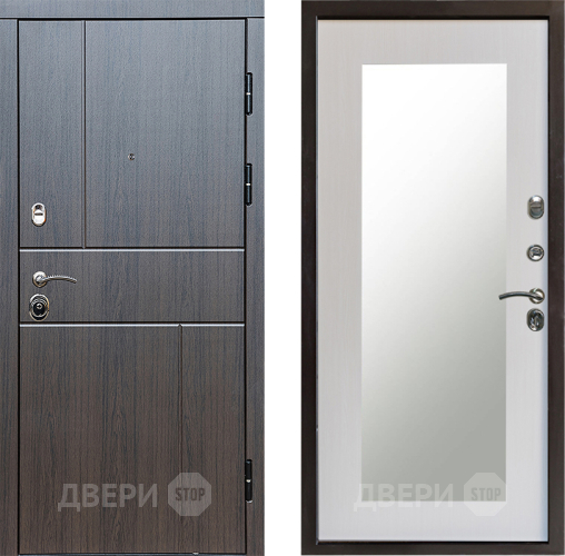 Входная металлическая Дверь Престиж Горизонт Венге Зеркло Пастораль Лиственница белая в Раменском