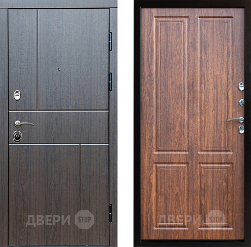 Входная металлическая Дверь Престиж Горизонт Венге Премиум Орех светлый в Раменском