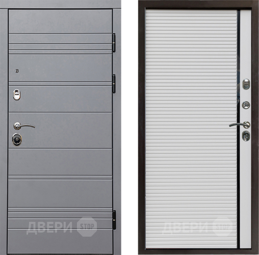 Входная металлическая Дверь Престиж Линия Грэй Porte Белый в Раменском