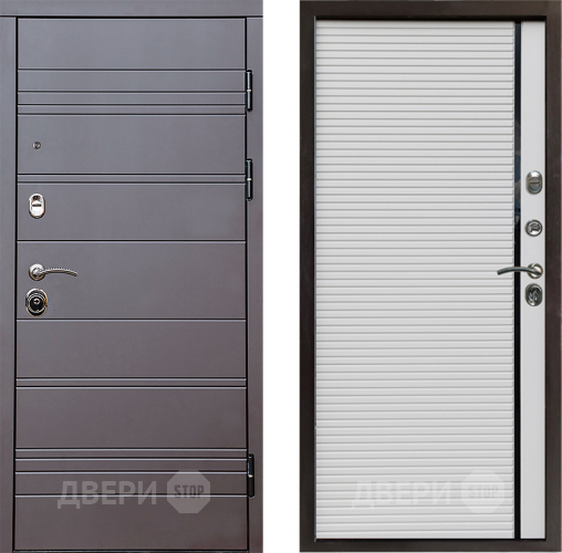 Входная металлическая Дверь Престиж Линия Браун Porte Белый в Раменском