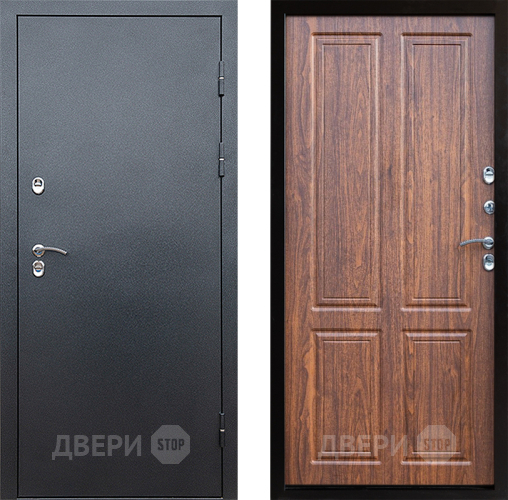 Входная металлическая Дверь Престиж TERMO с терморазрывом Снегирь Серебро Премиум Орех светлый в Раменском