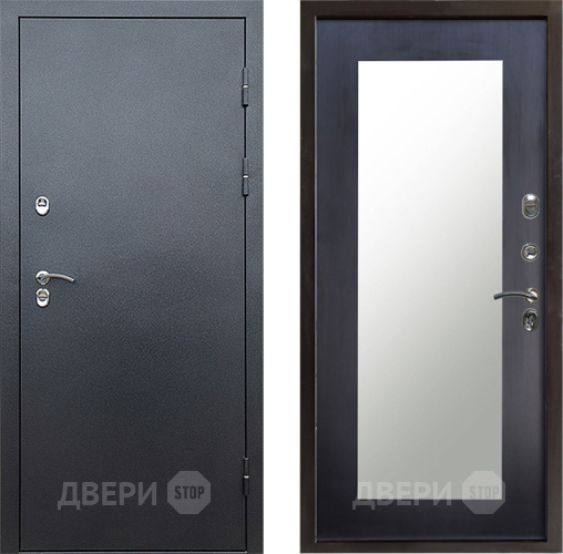 Дверь Престиж TERMO с терморазрывом Снегирь Серебро Зеркало пастораль Венге в Раменском