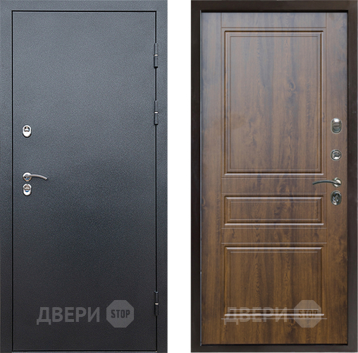 Входная металлическая Дверь Престиж TERMO с терморазрывом Снегирь Серебро Классика Дуб в Раменском