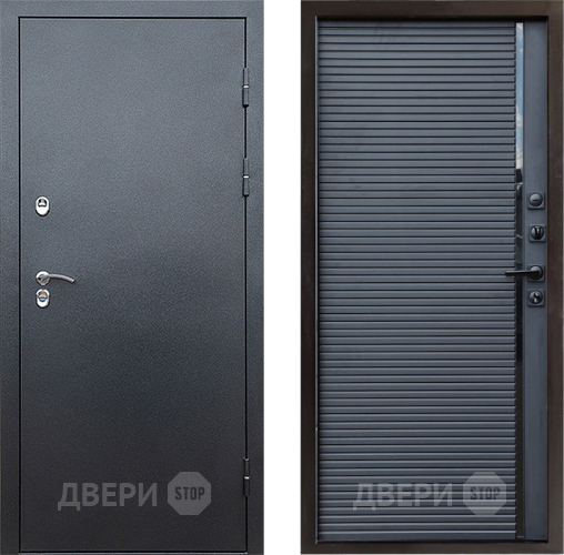 Входная металлическая Дверь Престиж TERMO с терморазрывом Снегирь Серебро Porte Черный кварц в Раменском
