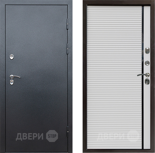 Входная металлическая Дверь Престиж TERMO с терморазрывом Снегирь Серебро Porte Белый в Раменском