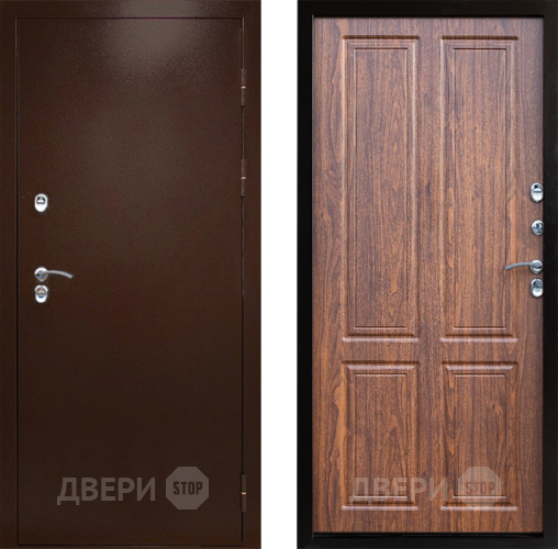 Входная металлическая Дверь Престиж TERMO с терморазрывом Снегирь Медь Премиум Орех светлый в Раменском