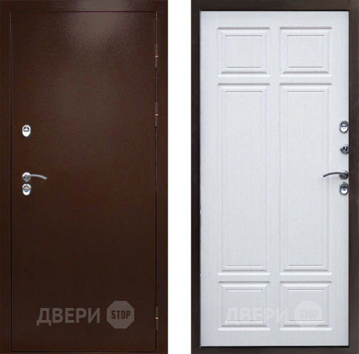 Входная металлическая Дверь Престиж TERMO с терморазрывом Снегирь Медь Премиум Лиственница белая в Раменском