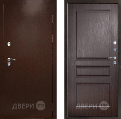Входная металлическая Дверь Престиж TERMO с терморазрывом Снегирь Медь Классика Венге в Раменском
