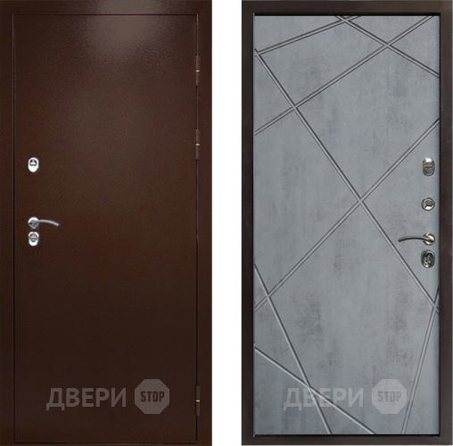 Входная металлическая Дверь Престиж TERMO с терморазрывом Снегирь Медь Лучи Бетон темный в Раменском