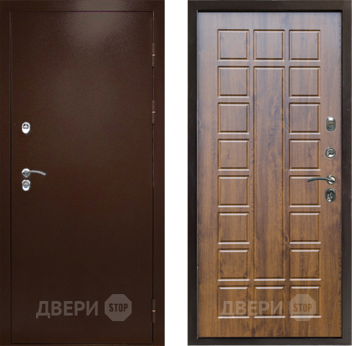 Дверь Престиж TERMO с терморазрывом Снегирь Медь Престиж Дуб в Раменском