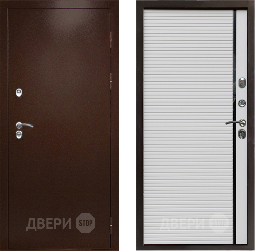 Входная металлическая Дверь Престиж TERMO с терморазрывом Снегирь Медь Porte Белый в Раменском