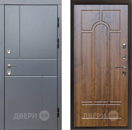 Входная металлическая Дверь Престиж TERMO с терморазрывом Горизонт Грэй Арка Дуб в Раменском