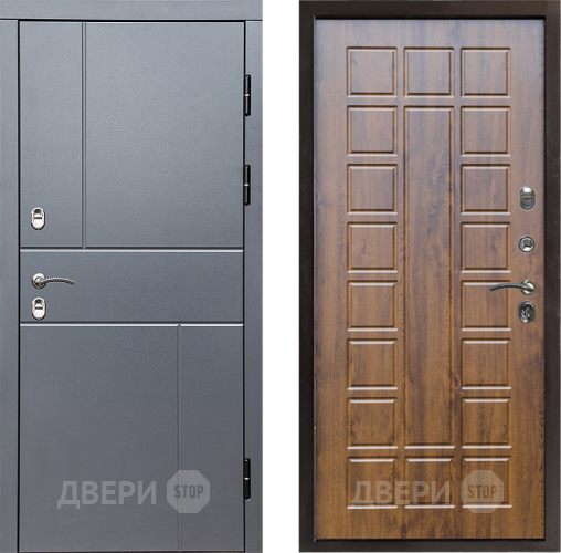 Входная металлическая Дверь Престиж TERMO с терморазрывом Горизонт Грэй Престиж Дуб в Раменском