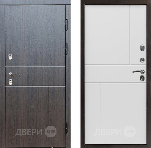 Входная металлическая Дверь Престиж TERMO с терморазрывом Горизонт Венге Горизонт Бетон белый в Раменском